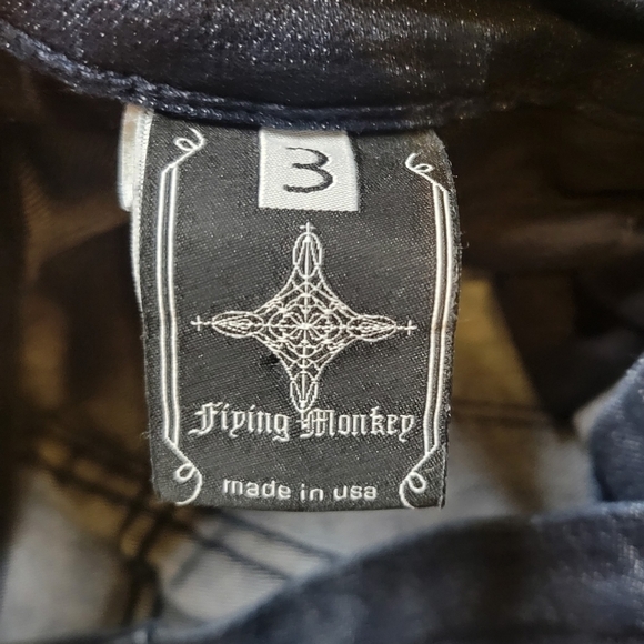 Flying Monkey Mid Rise Dark Wash Stretchy Skinny Jeans - Picture 11 of 12